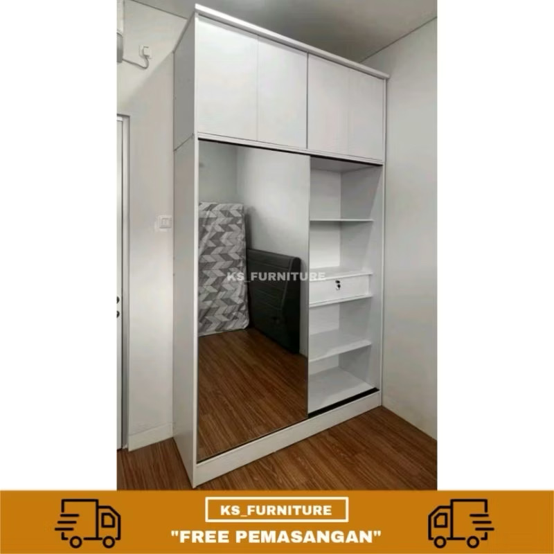 lemari sliding pakaian minimalist (bisa custom) lemari sliding pakaian minimalist (bisa custom)