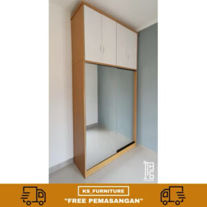 lemari pakaian sliding door minimalist