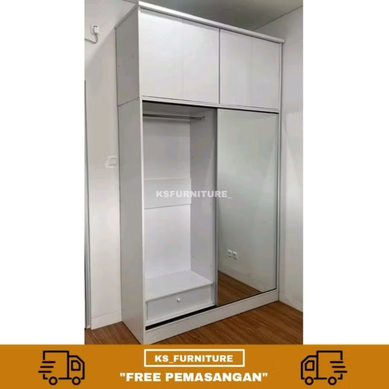lemari sliding pakaian minimalist (bisa custom) lemari sliding pakaian minimalist (bisa custom)