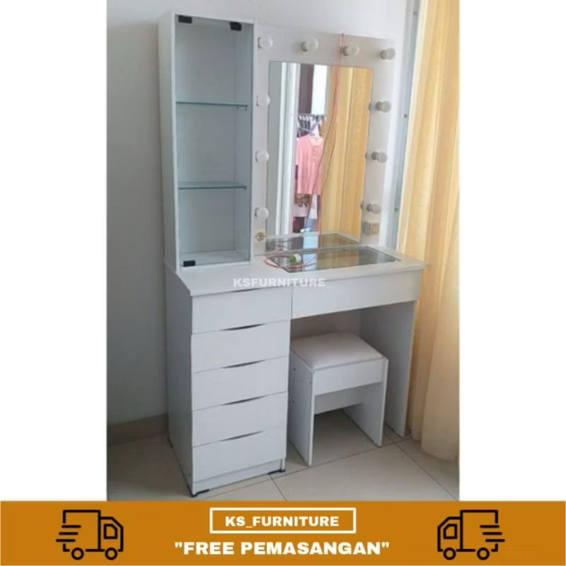 meja rias lampu make up artis rak dan laci minimalist meja rias lampu make up artis rak dan laci minimalist