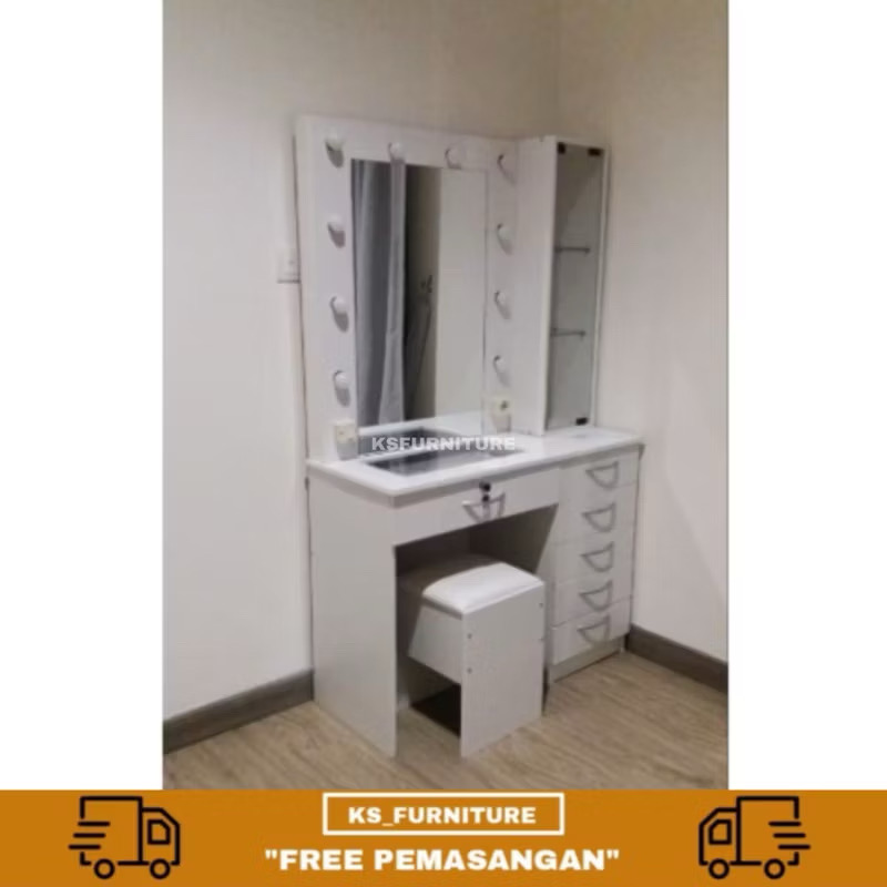 meja rias lampu make up artis rak dan laci minimalist meja rias lampu make up artis rak dan laci minimalist