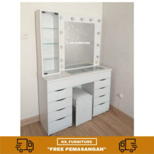 meja rias lampu murah super minimalist rak sebelah