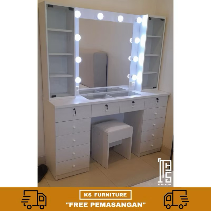 meja rias lampu jumbo ukuran 150cm super minimalist meja rias lampu jumbo ukuran 150cm super minimalist