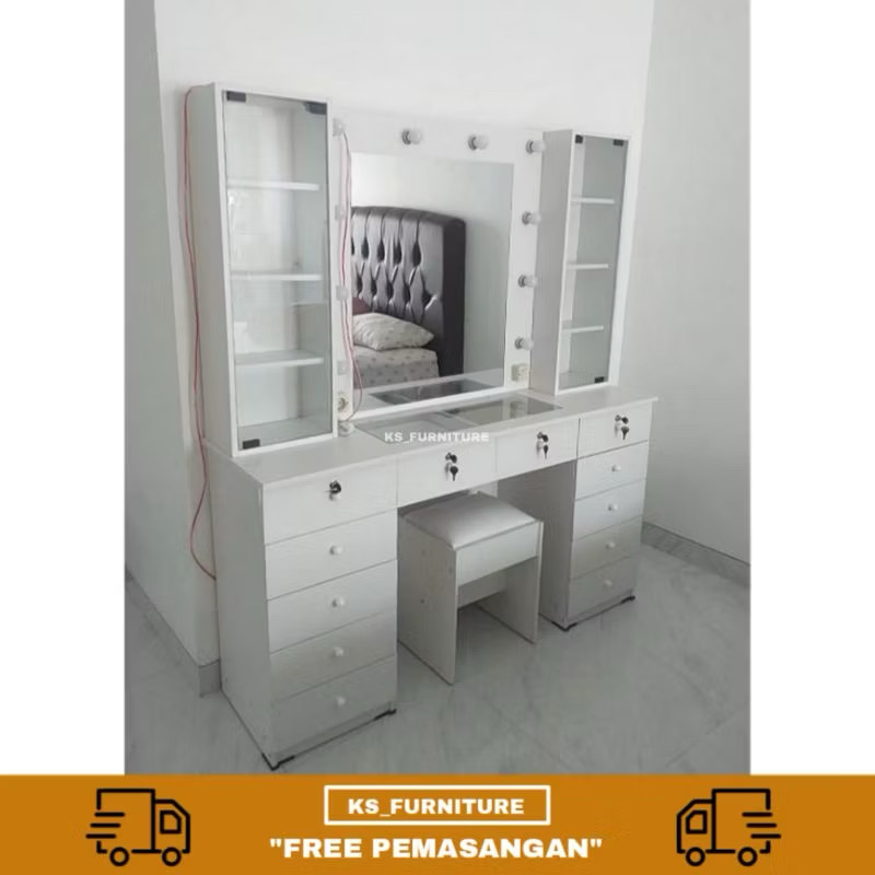 meja rias lampu jumbo ukuran 150cm super minimalist meja rias lampu jumbo ukuran 150cm super minimalist