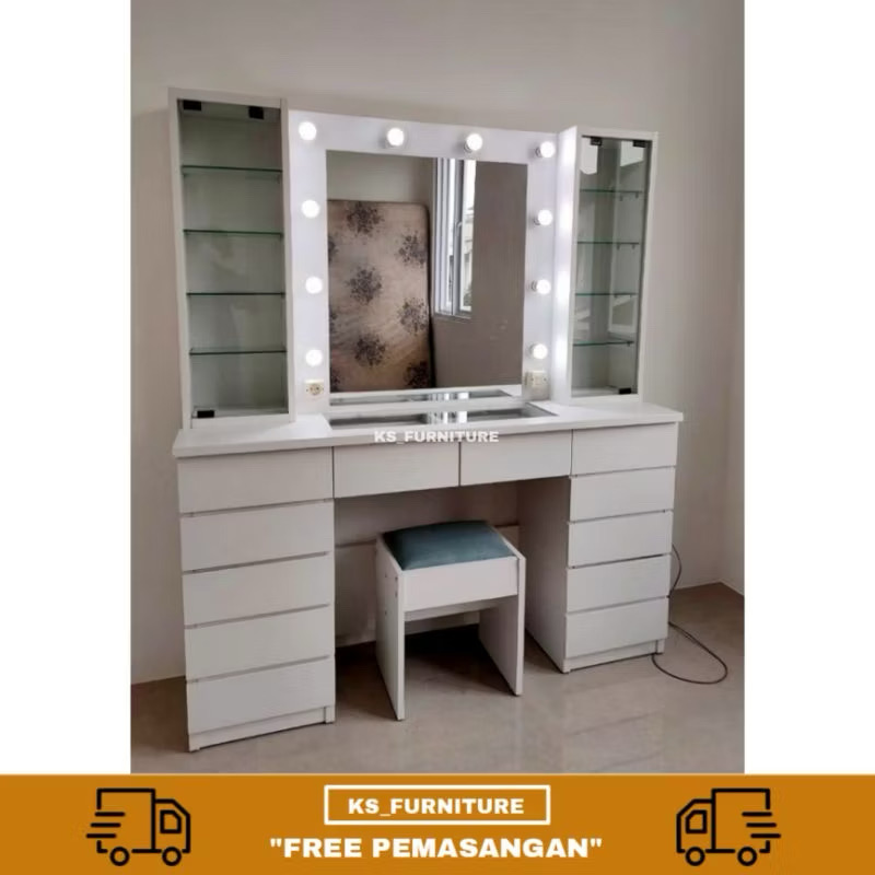 meja rias lampu jumbo ukuran 150cm super minimalist meja rias lampu jumbo ukuran 150cm super minimalist