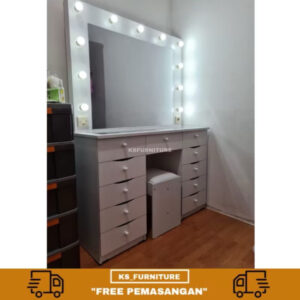 meja rias make up artis minimalist super murah (free lampu + kursi)