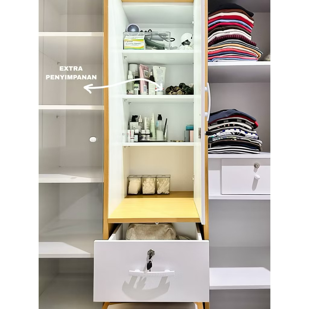 lemari sliding serbaguna + meja rias + lemari tas lemari sliding serbaguna + meja rias + lemari tas