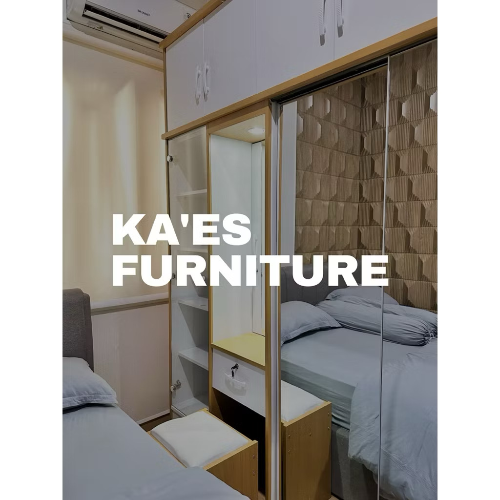 lemari sliding serbaguna + meja rias + lemari tas lemari sliding serbaguna + meja rias + lemari tas