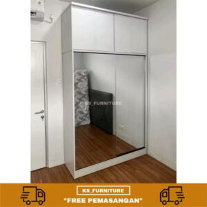 lemari sliding pakaian minimalist (bisa custom)