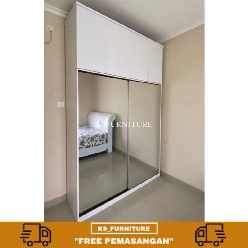 lemari sliding pakaian minimalist (bisa custom) lemari sliding pakaian minimalist (bisa custom)