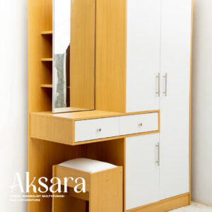 kaesfurniture aksara lemari baju / lemari baju serbaguna / lemari swing door / lemari baju plus meja rias