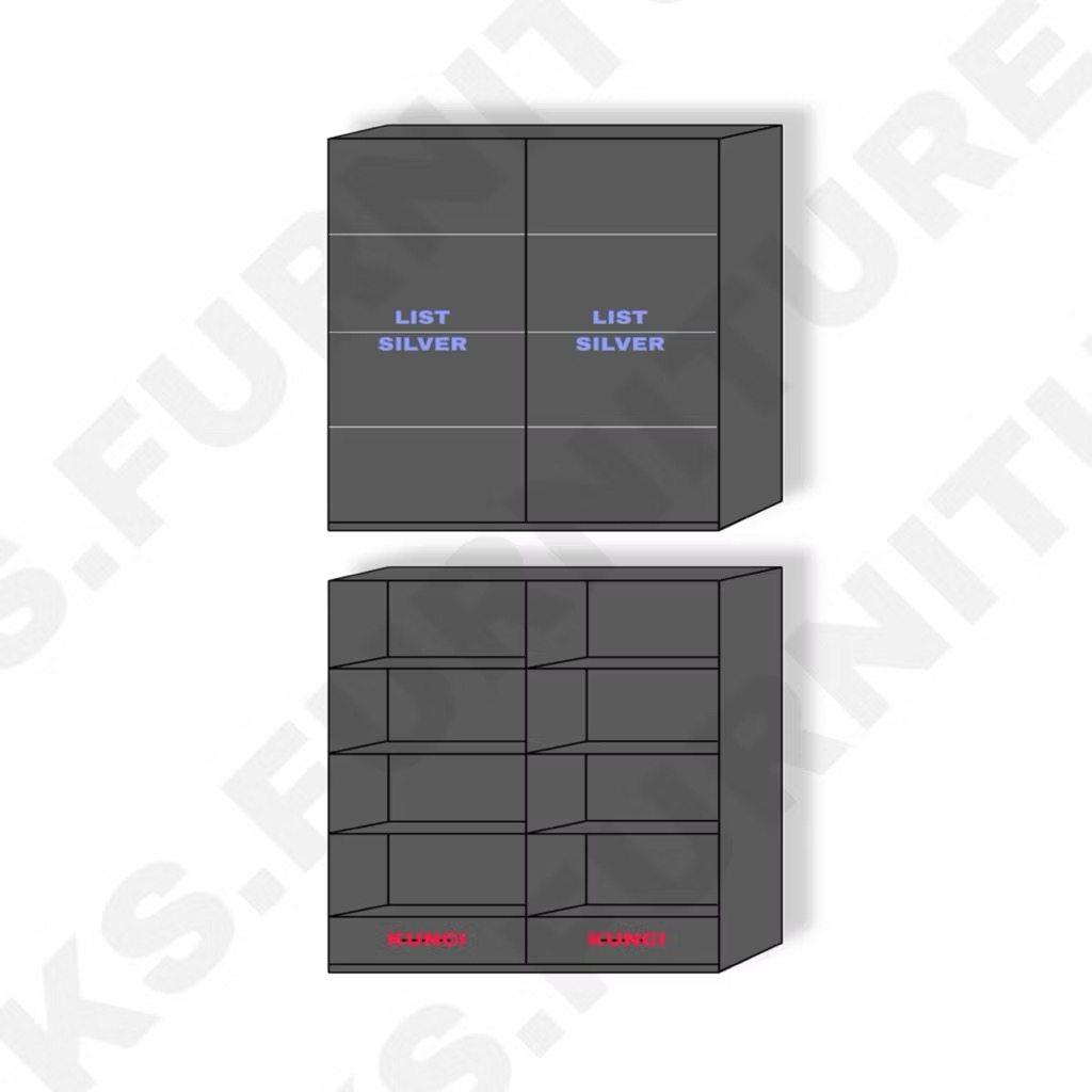 lemari sliding door full rak (dalam bisa custom) lemari sliding door full rak (dalam bisa custom)