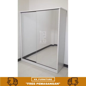 lemari sliding murah full cermin