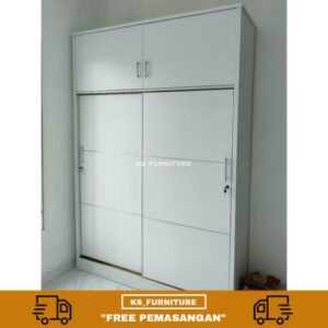 lemari sliding super minimalist (free perakitan)